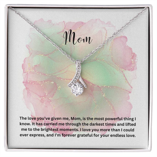 For Mom Alluring Beauty Necklace (Yellow & White Gold Variants)