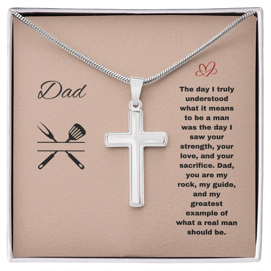 For Dad Artisan Cross Necklace